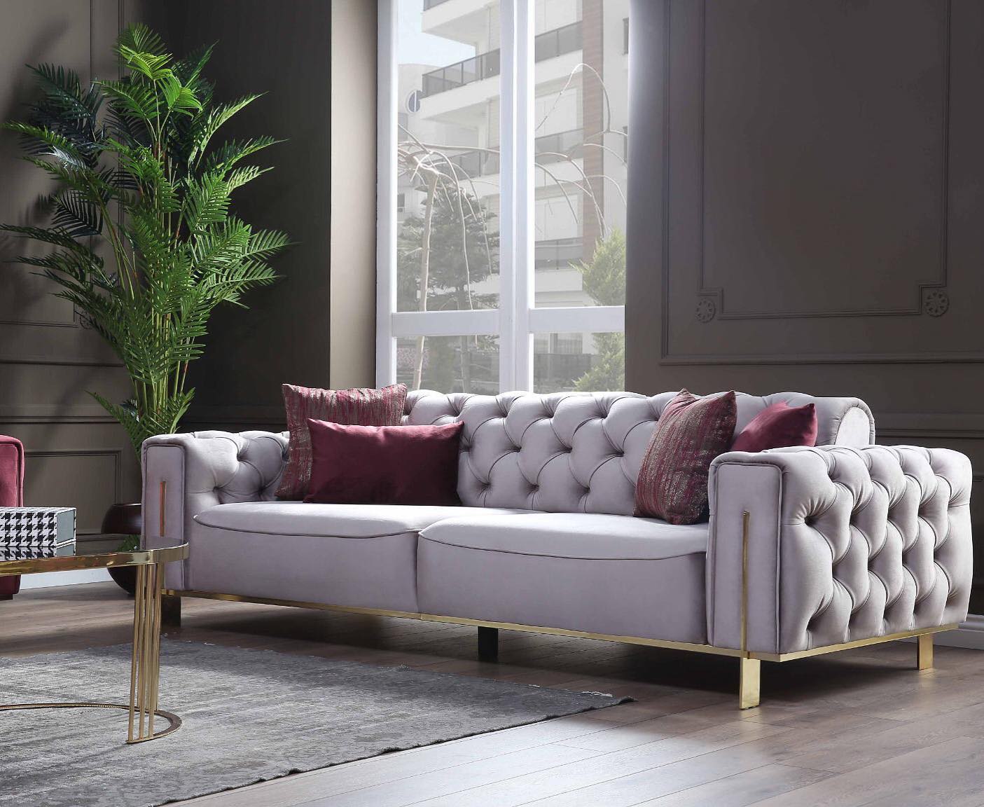 Gold Sofa Set - Homesignature