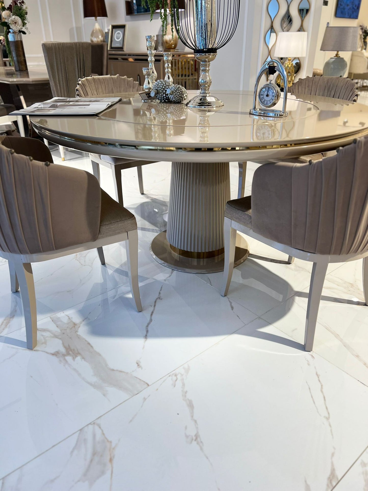 Miami Dining Table with 4 Chairs - Homesignature