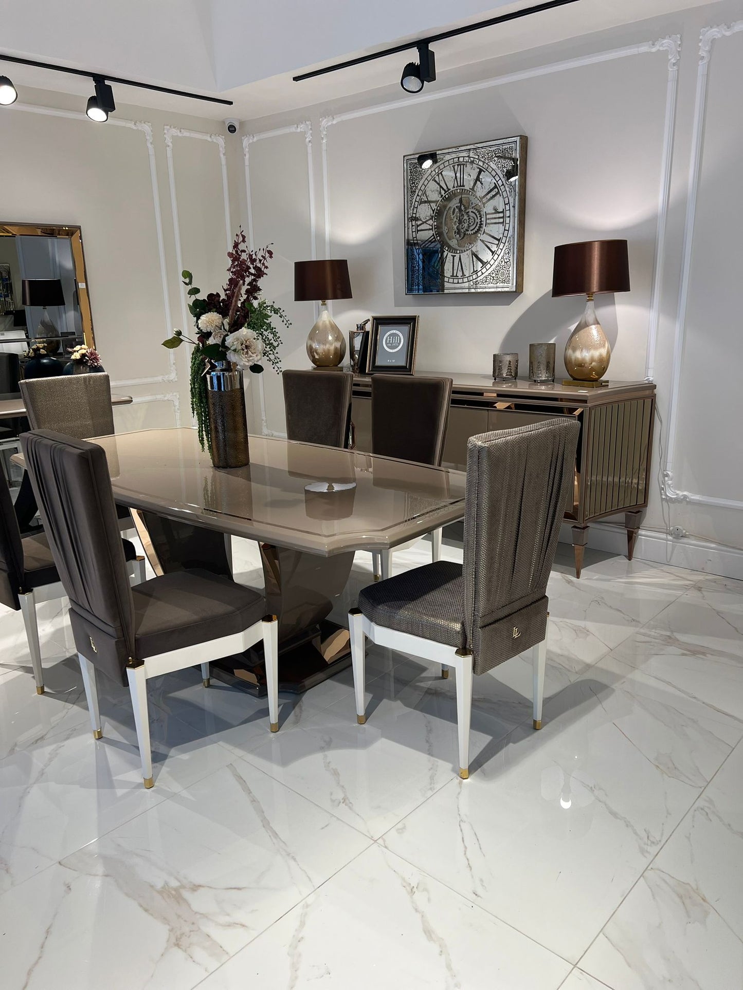 Sevilla Dining Table with 6 chairs and Sideboard - Homesignature