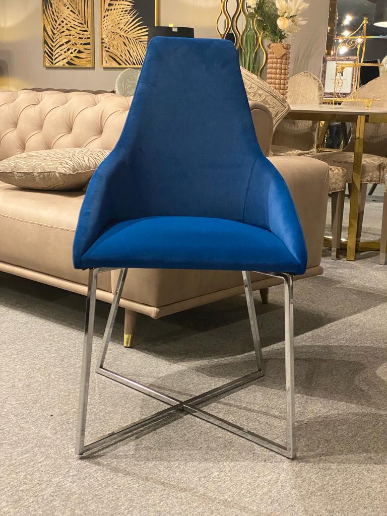 Venice Dining Chair in Blue Colour - Home Signature