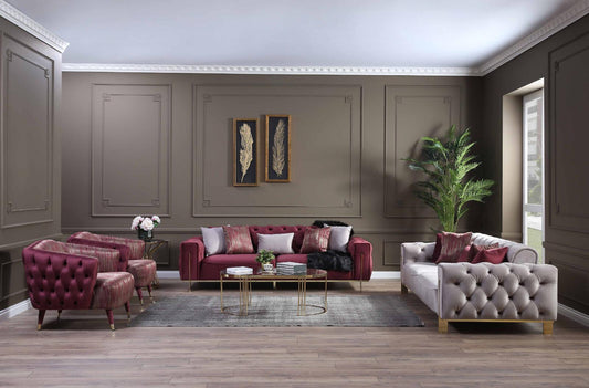 Gold Luxury Sofa Set in Any Colour - Home Signature